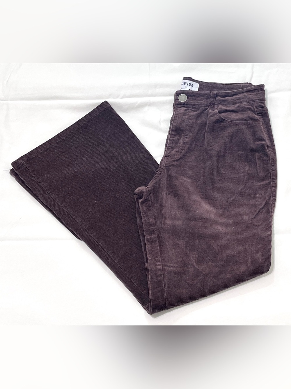 RSQ Tilly's High Rise Corduroy Flare Pants Dark Brown / Espresso Size 30 - Picture 2 of 4